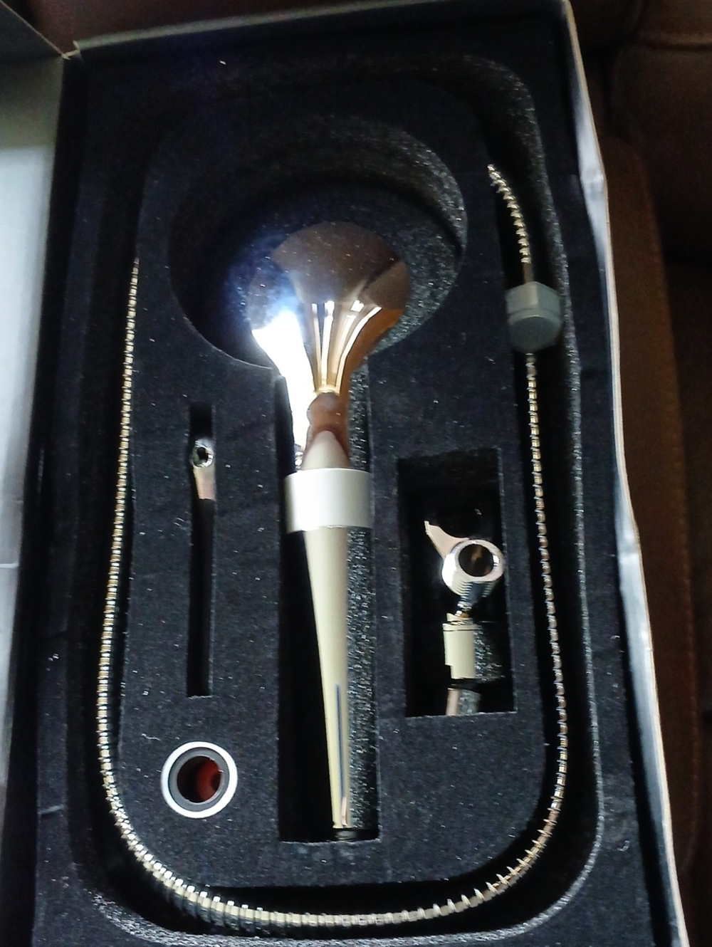 Luxury Gold Handheld Shower Head with Flexible Hose.    D